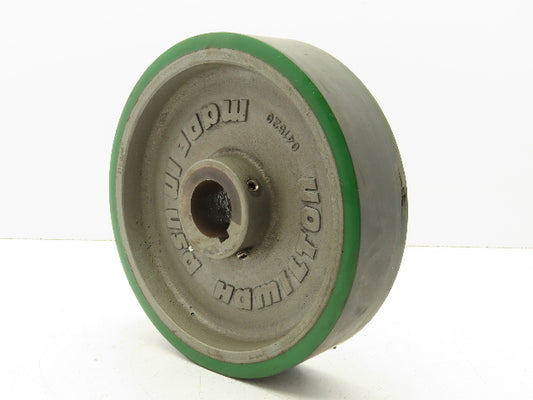 Hamilton 12x3" Duralast Green Polyurethane Cast Iron Wheel 2" Keyed Bore