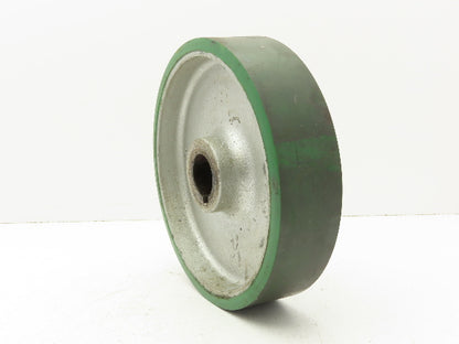Trew 12x3" Duralast Green Polyurethane Cast Iron Wheel 1-15/16" Keyed Bore