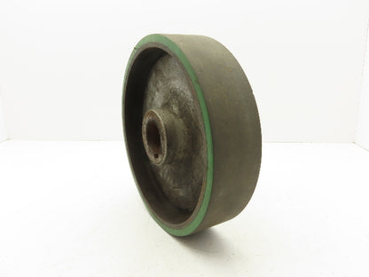 Trew 12x3" Duralast Green Polyurethane Cast Iron Wheel 1-15/16" Keyed Bore
