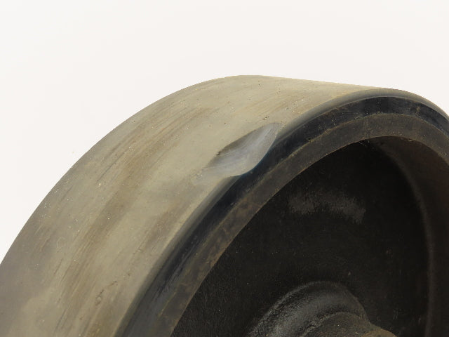 12x3" Black Rubber Cast Iron Wheel 1-15/16" Keyed Bore  Lot of 2