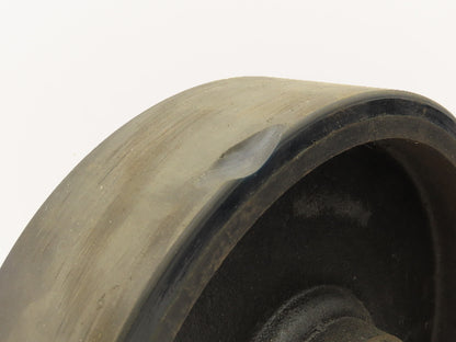 12x3" Black Rubber Cast Iron Wheel 1-15/16" Keyed Bore  Lot of 2