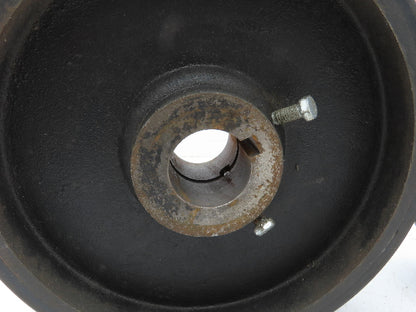 12x3" Black Rubber Cast Iron Wheel 1-15/16" Keyed Bore  Lot of 2