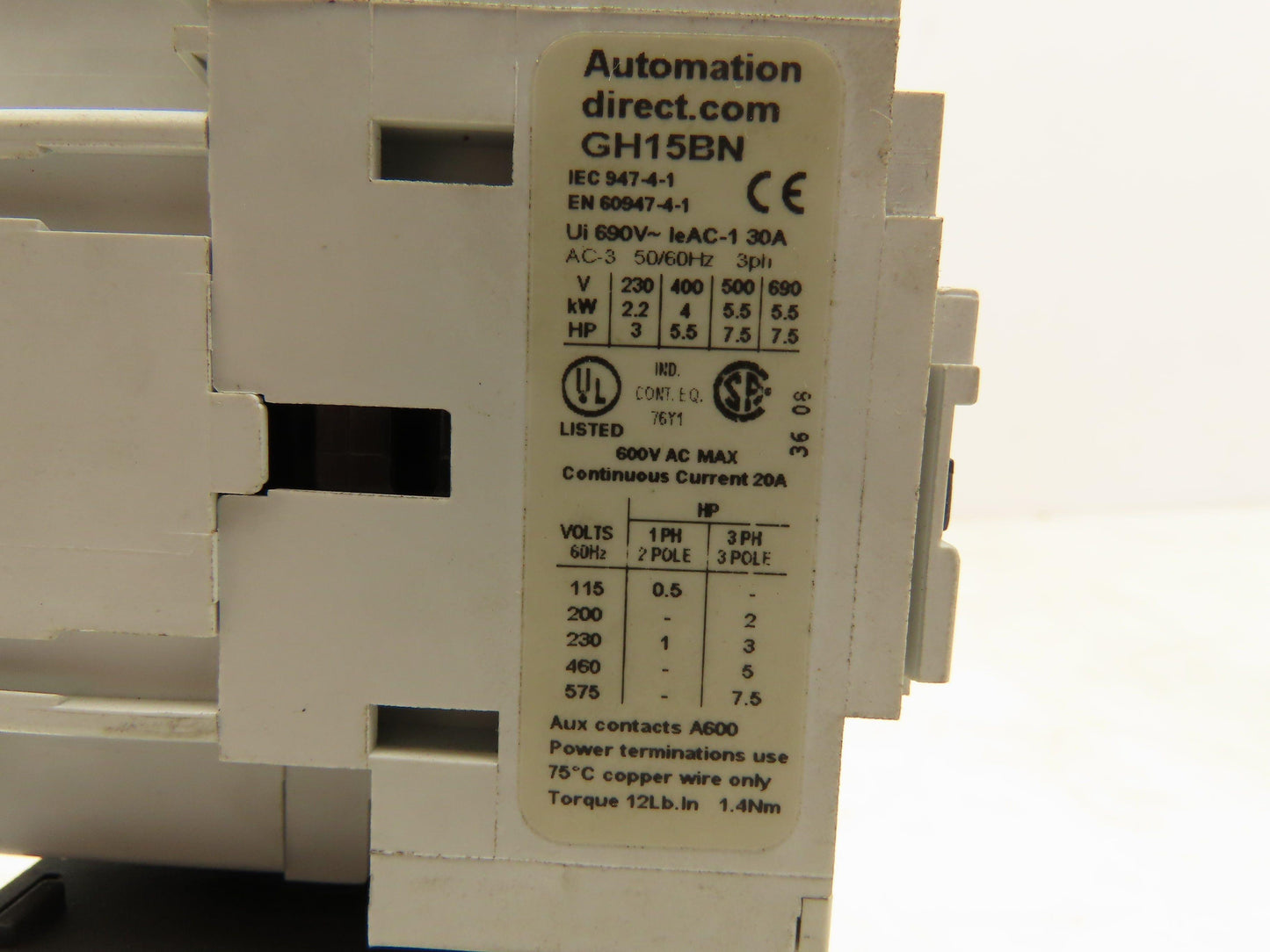 Automation Direct RTD321100 Motor Starter Thermal Overload Relay 8-11A 3 Pole