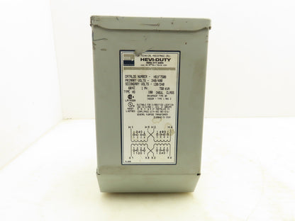 EGS HS1F750B Hevi-Duty Transformer 0.75 KVA 1Ph HV 240/480V LV 120/240V