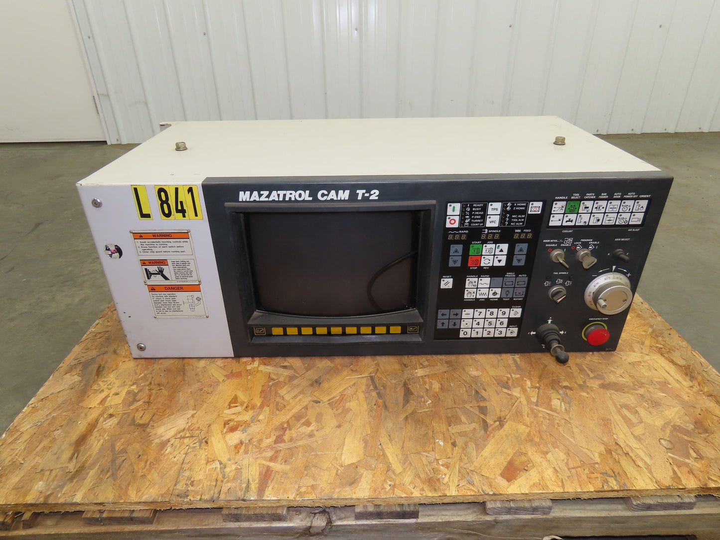 Mazatrol Cam T-2 Operator Interface Control Panel & Monitor Mazak CNC Lathe