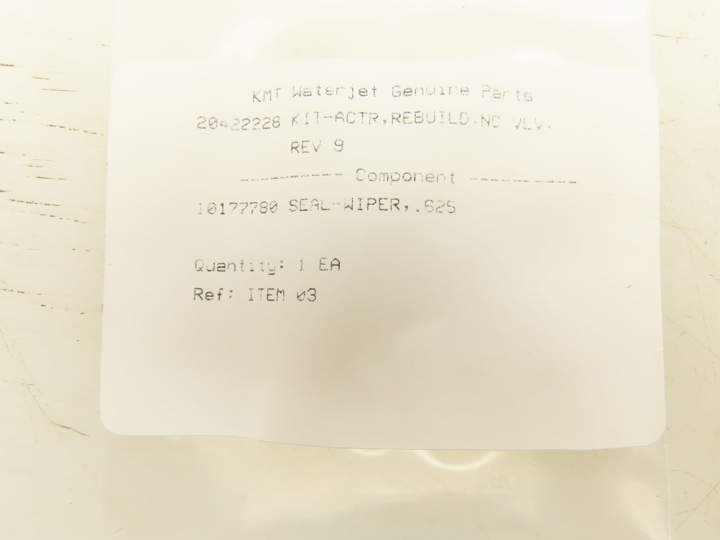 KMT 20422228 Actuator Repair Kit Pneumatic Valve Includes Spring Seal And O Ring