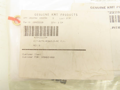 KMT 20422228 Actuator Repair Kit Pneumatic Valve Includes Spring Seal And O Ring