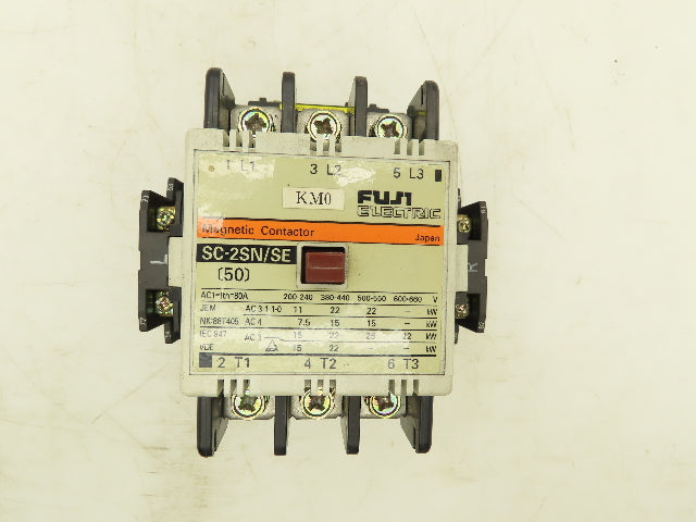 Fuji SC-2SN/SE (50) Magnetic Contactor 25A 3 Pole 600V 3PH 200-250V Coil