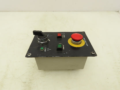 Mazak Mori Seiki Lathe Pusbutton E-Stop Clamp Feed Operator Control Station