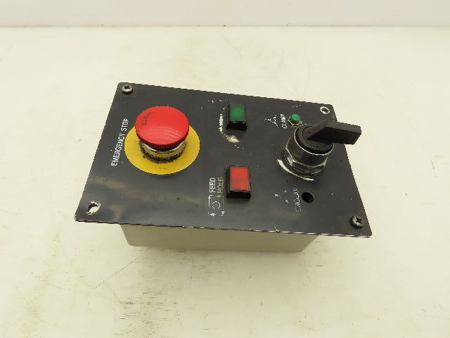 Mazak Mori Seiki Lathe Pusbutton E-Stop Clamp Feed Operator Control Station