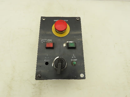 Mazak Mori Seiki Lathe Pusbutton E-Stop Clamp Feed Operator Control Station