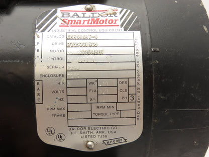 Baldor CSM3546T-4 Inverter Drive Smart Motor 1Hp 1800/3500 RPM 460V 3PH 143TC