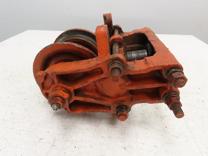 Cleveland Tramrail Underhung Bridge Crane End Truck ES Idler Head WA 5" Wheels