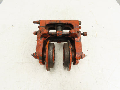 Cleveland Tramrail Underhung Bridge Crane End Truck ES Idler Head WA 5" Wheels