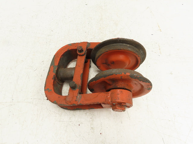 Cleveland Tramrail Underhung Bridge Crane Hoist Push Trolley End Truck 3" Beam