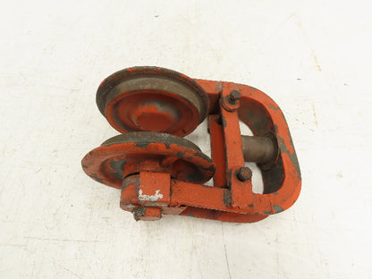 Cleveland Tramrail Underhung Bridge Crane Hoist Push Trolley End Truck 3" Beam