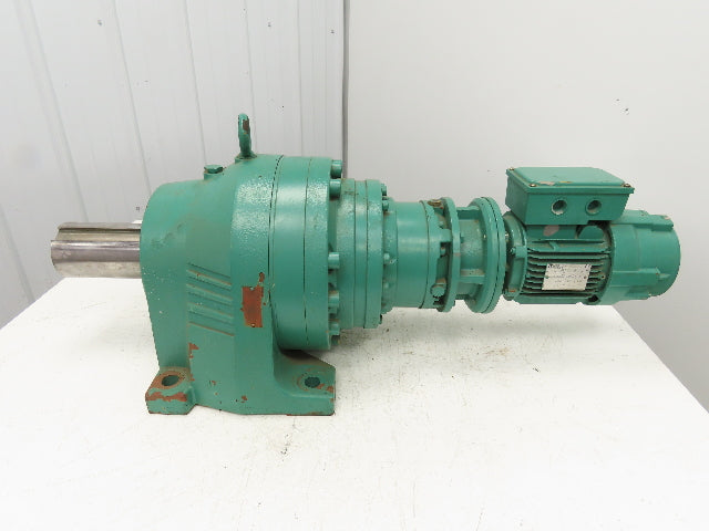Leroy Somer Metric Gearmotor Inline Reducer 1 RPM Output .66kW 460V 3PH LS80L