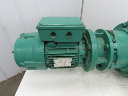 Leroy Somer Metric Gearmotor Inline Reducer 1 RPM Output .66kW 460V 3PH LS80L