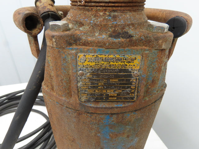 Tsurumi KRS2-B3 Submersible 3" Dewatering Sump Pump 5Hp 460V 383 GPM 57 Ft-Hd