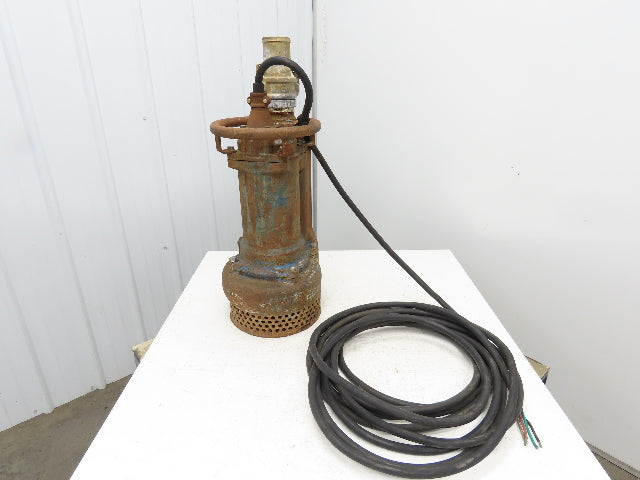 Tsurumi KRS2-B3 Submersible 3" Dewatering Sump Pump 5Hp 460V 383 GPM 57 Ft-Hd