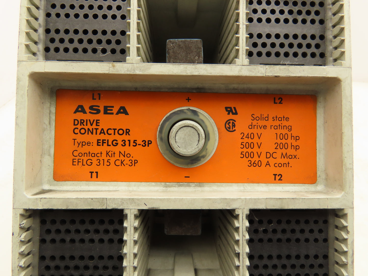 ASEA EFLG315-3P Magnetic Drive Contactor 360A 3-Pole 100-200HP 240-500V 3PH