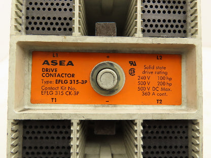 ASEA EFLG315-3P Magnetic Drive Contactor 360A 3-Pole 100-200HP 240-500V 3PH