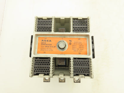 ASEA EFLG315-3P Magnetic Drive Contactor 360A 3-Pole 100-200HP 240-500V 3PH