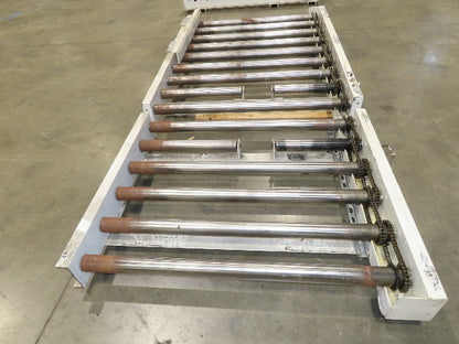 49"x 8' 3" Motor Driven Live Roller Pallet Conveyor 42"BF 24VDC MDR Chain Drive