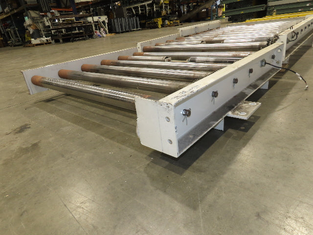49"x 8' 3" Motor Driven Live Roller Pallet Conveyor 42"BF 24VDC MDR Chain Drive