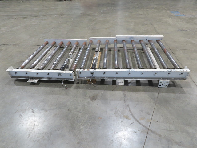49"x 8' 3" Motor Driven Live Roller Pallet Conveyor 42"BF 24VDC MDR Chain Drive
