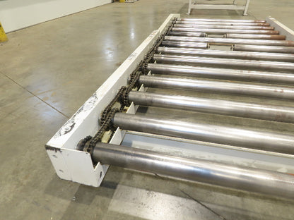 49"x 8' 3" Motor Driven Live Roller Pallet Conveyor 42"BF 24VDC MDR Chain Drive