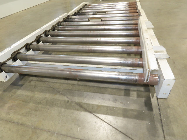 49"x 8' 3" Motor Driven Live Roller Pallet Conveyor 42"BF 24VDC MDR Chain Drive