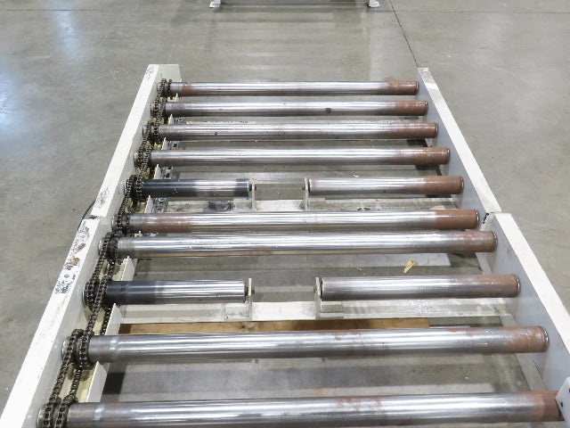 49"x 8' 3" Motor Driven Live Roller Pallet Conveyor 42"BF 24VDC MDR Chain Drive