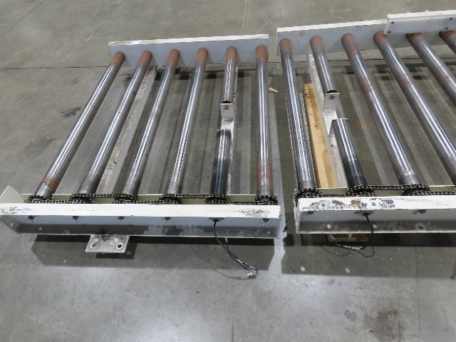49"x 8' 3" Motor Driven Live Roller Pallet Conveyor 42"BF 24VDC MDR Chain Drive