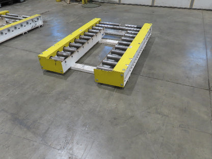 34" Pallet Track Conveyor Split Lane Forklift Load 24V MDR Motor Driven Roller