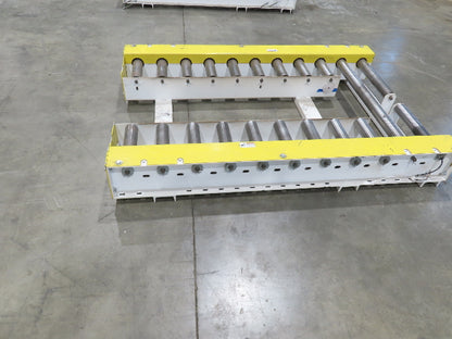 34" Pallet Track Conveyor Split Lane Forklift Load 24V MDR Motor Driven Roller