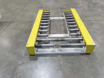 34" Pallet Track Conveyor Split Lane Forklift Load 24V MDR Motor Driven Roller