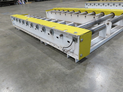34" Pallet Track Conveyor Split Lane Forklift Load 24V MDR Motor Driven Roller