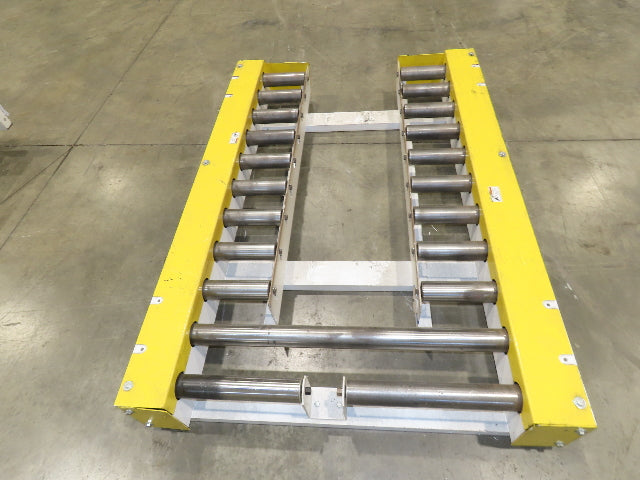 34" Pallet Track Conveyor Split Lane Forklift Load 24V MDR Motor Driven Roller