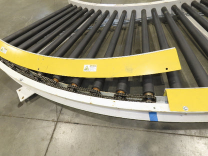 49"x 12' Chain Drive Live Roller 90° Conveyor Section 42"BF   -No Drive