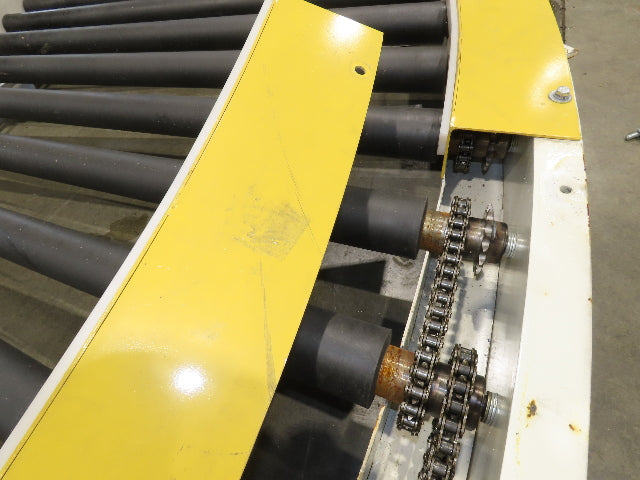 49"x 12' Chain Drive Live Roller 90° Conveyor Section 42"BF   -No Drive
