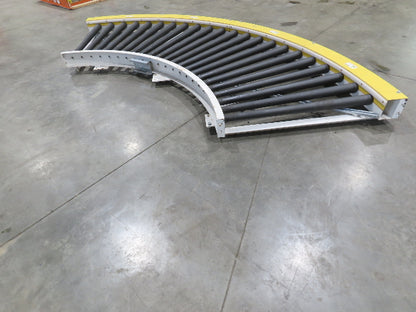 49"x 12' Chain Drive Live Roller 90° Conveyor Section 42"BF   -No Drive