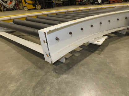 49"x 12' Chain Drive Live Roller 90° Conveyor Section 42"BF   -No Drive