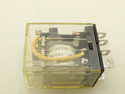 Omron LY2 Socket Relay 10A 24VDC 8-Pin  Lot of 15