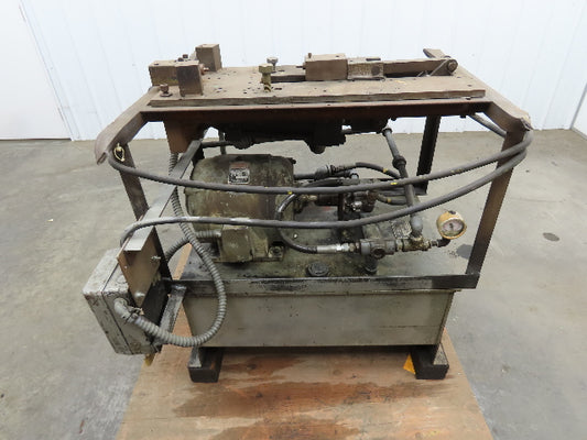 Hackett Hydraulic Power Unit Webster Pump Shelby Motor 3Hp Cylinder Bender Top