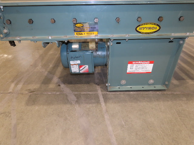 Hytrol 64"x 5' Chain Drive 2.5" Power Roller Conveyor 58"BF 1Hp 460V 30 FPM