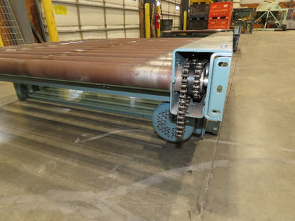 Hytrol 64"x 5' Chain Drive 2.5" Power Roller Conveyor 58"BF 1Hp 460V 30 FPM