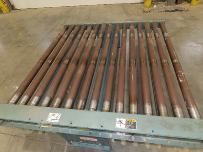 Hytrol 64"x 5' Chain Drive 2.5" Power Roller Conveyor 58"BF 1Hp 460V 30 FPM