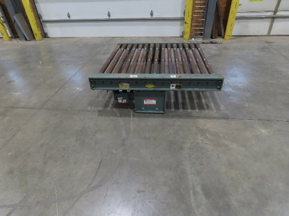 Hytrol 64"x 5' Chain Drive 2.5" Power Roller Conveyor 58"BF 1Hp 460V 30 FPM