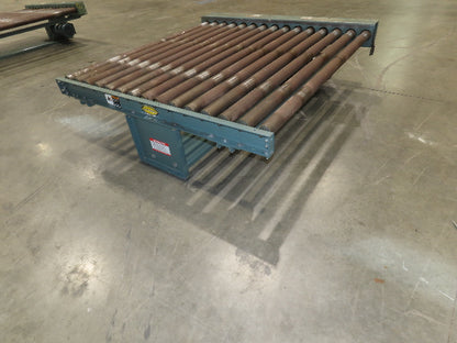 Hytrol 64"x 5' Chain Drive 2.5" Power Roller Conveyor 58"BF 1Hp 460V 30 FPM